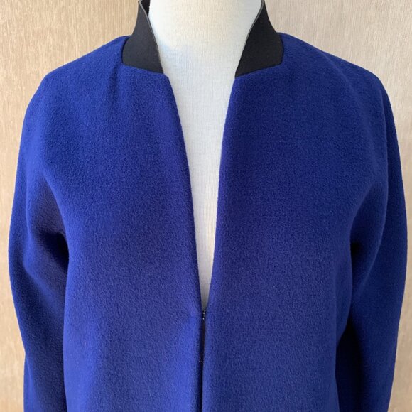 Cobalt Blue Tahari Wool Blend Coat Size M - Picture 6 of 9